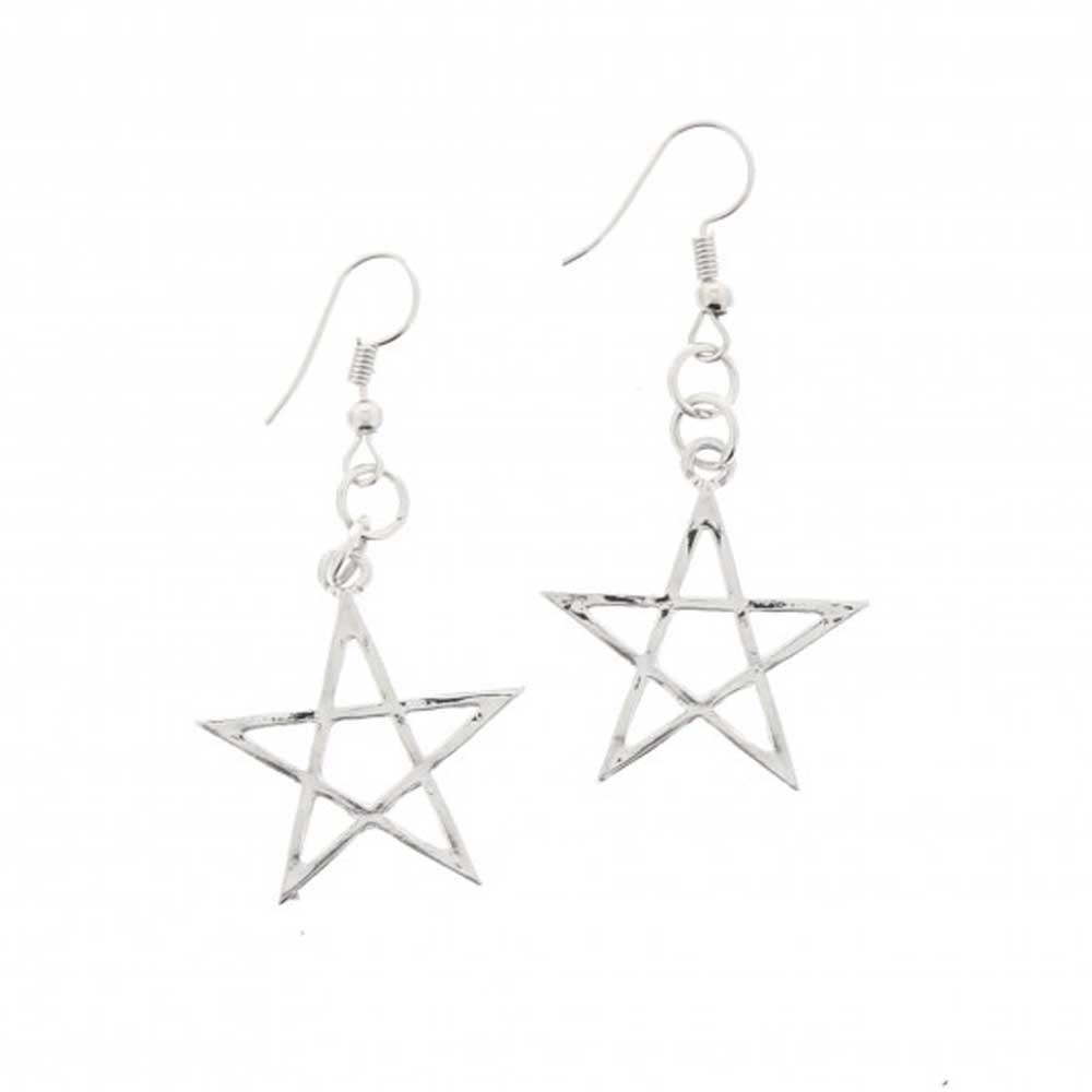 Zac's Alter Ego - Pentagram Des boucles d'oreilles - Couleur argent